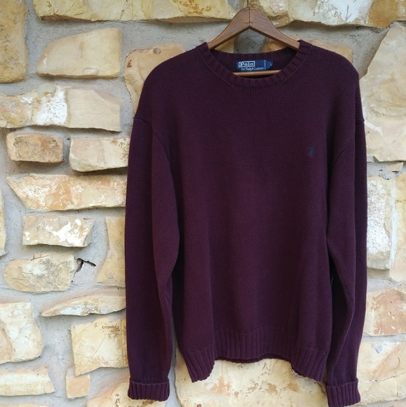 Vtg Polo RL burgandy sweater